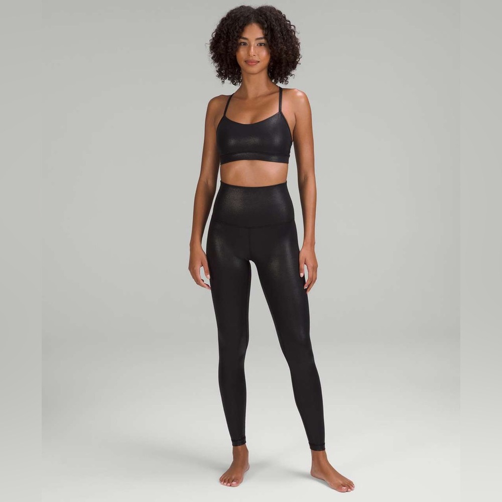 Lululemon Align Super-High-Rise Pant Shine
Radiate Foil Print Black— Size 4